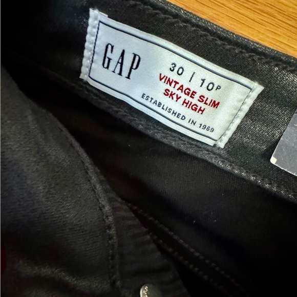 Gap Sky High Rise Foil Vintage Slim Jeans Size 30 - Picture 3 of 4